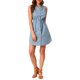 thumbnail image 2 of INSPIRE CHIC Vestido Camisero de Mezclilla sin Mangas con Cuello, Botones y Cinturón de Lazo para Mujer L Azul Claro, 2 of 7