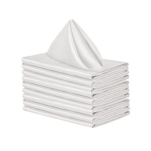 Magideal - 10 Servilletas De Mesa De , 18,90 Pulgadas X 18,90 Pulgadas, Servilletas Cuadradas Elegantes Lavables Y Reutilizables Para Uso Doméstico, Hoteles Blanco
