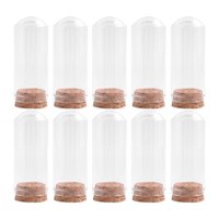 Magideal - 10X Cúpulas De Vidrio Para Exhibir, Vitrinas, Accesorios, Frascos Decorativos, Campanas De Cristal Para Exhibir Recuerdos De Fiestas, Especímenes Anti 30 Mmx70 Mm