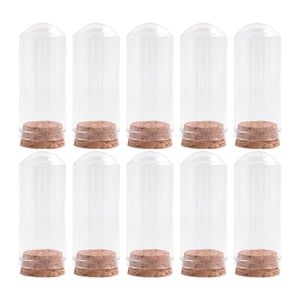 Magideal - 10X Cúpulas De Vidrio Para Exhibir, Vitrinas, Accesorios, Frascos Decorativos, Campanas De Cristal Para Exhibir Recuerdos De Fiestas, Especímenes Anti 30 Mmx70 Mm