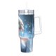 thumbnail image 2 of Frozen: Elsa la Princesa del Hielo Vaso aislado de acero inoxidable con asa, diseño temático, regalo para familia, amigos y fans; incluye pajita y encaja en el portavasos estándar, 40 oz, 2 of 6