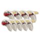 thumbnail image 4 of 9x Shark Golf Iron Head Fundas Cuero PU Golf Club Headcovers Blanco, 4 of 5