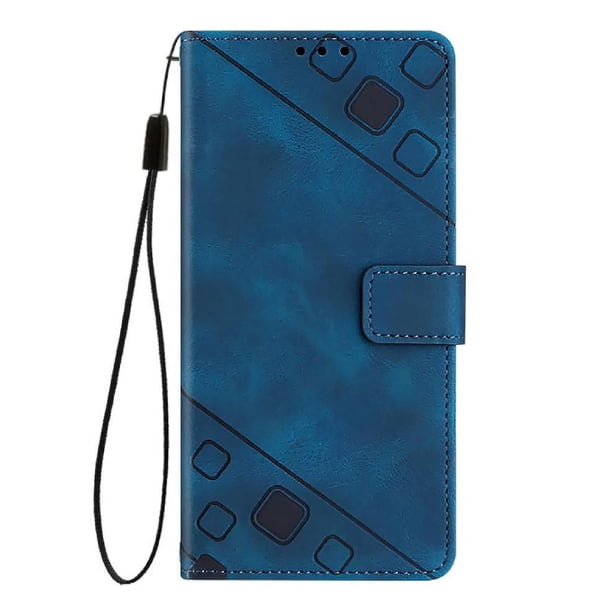 Funda Cartera para Motorola Moto G15 con Soporte y Ranuras, Resistente a Golpes y Rayones Azul