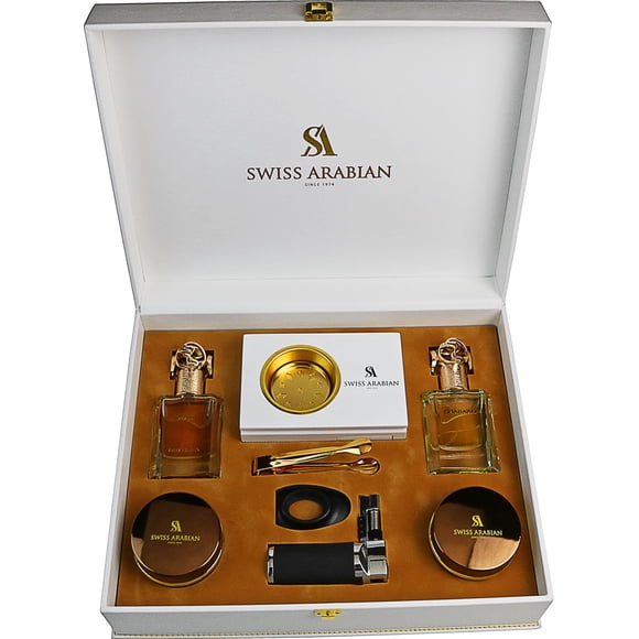 Set de regalo de perfume de la colección exclusiva de ropa árabe suiza para hombre, 7 unidades