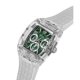 thumbnail image 5 of Reloj GUESS para hombre, caja de 41 mm, correa transparente y esfera verde, 5 of 6