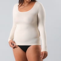 Camiseta Manga Larga Cuello Cuadrado Flores Mujer 4070-135