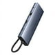 thumbnail image 2 of Adaptador HUB 10 en 1 USB-C a HDMI, USB 3.0, VGA, Ethernet, PD, SD, 3.5mm - Baseus - Gris, 2 of 8