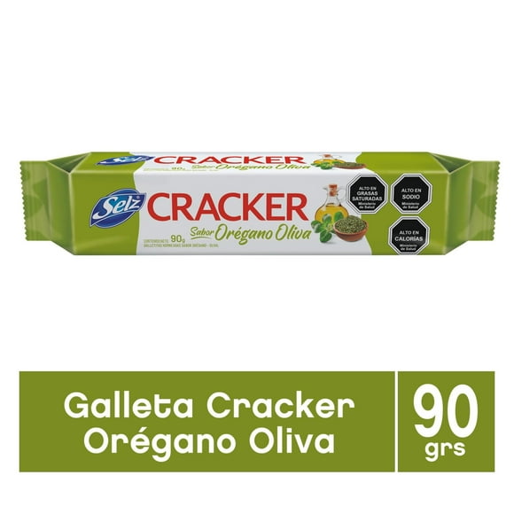 Galletas Saladas Orégano y Oliva Bolsa, 90 g