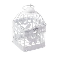 Homeessentials - Jaula Metal Cuadrada Mariposa 18 Cm