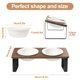 thumbnail image 2 of Cuencos para gatos Sunhoo de cerámica elevados con soporte de madera de 14 cm de ancho, 2 of 6