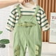 thumbnail image 1 of Toy Crocodile Decor Boy's 2pcs, Overalls & Stripe Pattern Sweatshirt Set, HAPPY CROCODILE Print Trendy Outfits, Kids Clothes For Spring Fall, 1 of 3