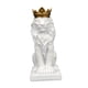 thumbnail image 2 of Figura Decorativa De León Con Corona Para Mesa, 5,7 Pulgadas De Alto, Para Hoteles, Versátil, Color Blanco, 2 of 3