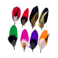 Magideal - Plumas Para Sombreros Fedora, Plumas Artesanales Novedosas Para Sombreros De Vaquero, Broches, Decoraciones De Broches Cantidad 10