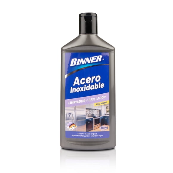 Binner Limpiador Abrillantador de Acero Inoxidable 500 ml