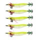 thumbnail image 3 of 5pcs Luminous Squid Jigs Se?uelos De Pesca De Agua Salada Pulpo Squid Hooks Amarillo, 3 of 5