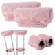 thumbnail image 1 of Almohadillas para muletas SHFGYG Pack de 4 - Rosa esponjosa y cómoda, 1 of 7