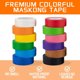 thumbnail image 3 of 12 rollos de cinta masking de colores, 0,7 pulgadas x 13 yardas, 3 of 3