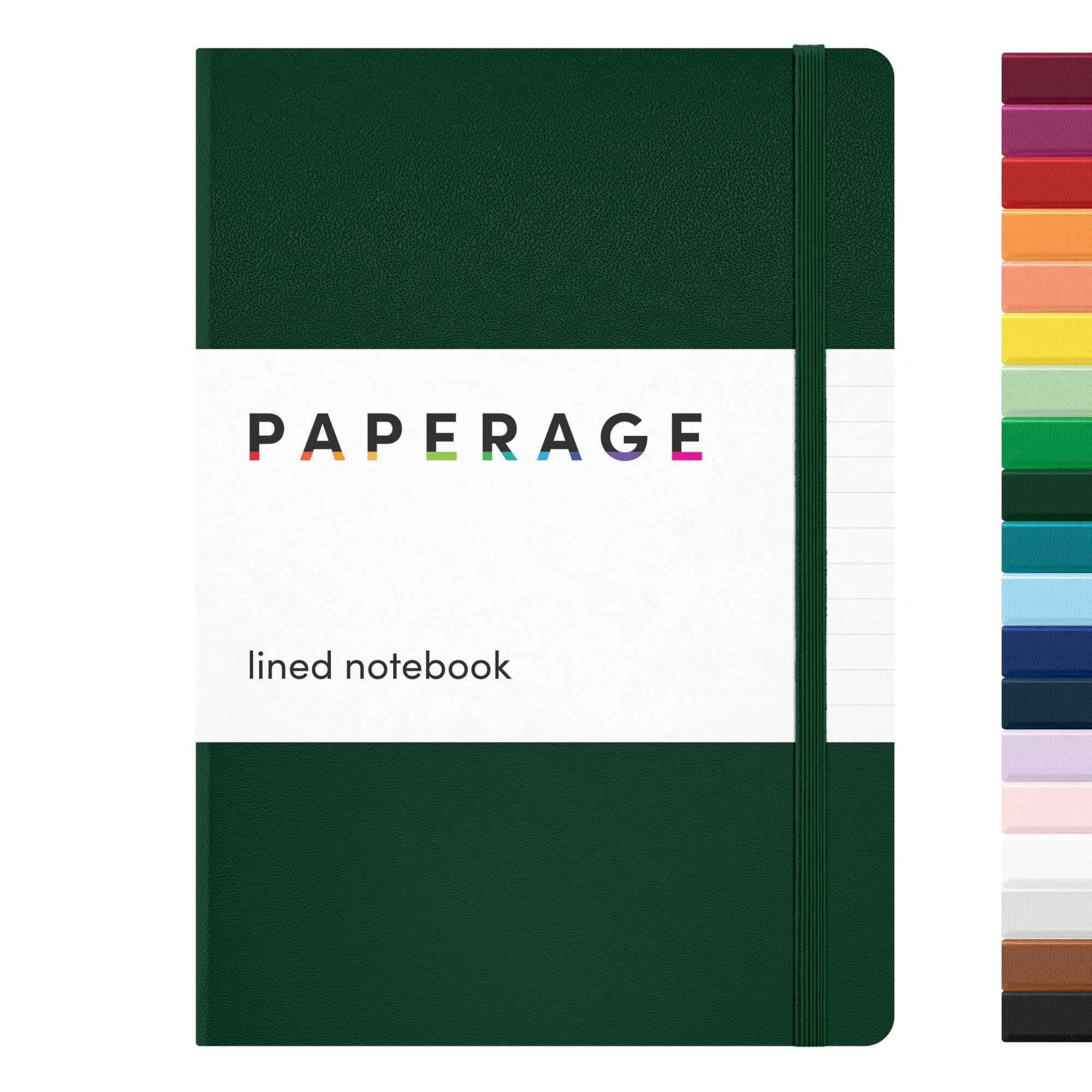 Cuaderno Paperage, Rayado, 160 Páginas, 100 G/m², Color Verde Oscuro