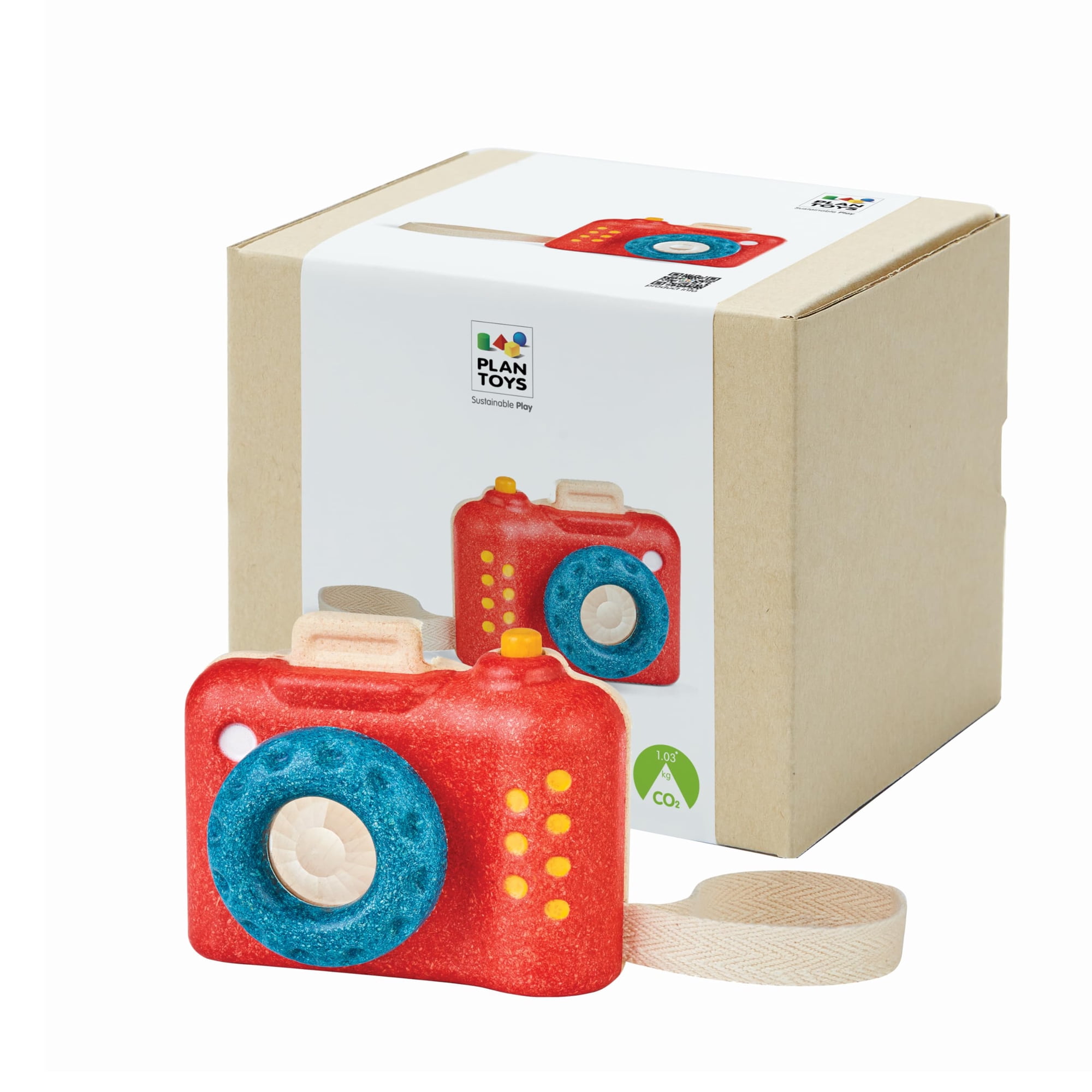 Cámara De Juguete Plantoys My First Wooden Con Lente De Caleidoscopio