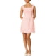 thumbnail image 1 of INSPIRE CHIC Vestidos Cortos de Fiesta para Mujeres Vuelta a la Escuela Jacquard Bordado Floral Sin Mangas Cuello Cuadrado Mini Vestido de Cóctel de Promoción Rosa M, 1 of 5