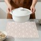 thumbnail image 4 of Juego de 6 manteles individuales de plástico para decoración de mesa de comedor, lavables, manteles de cocina, limpiar con un paño, dorado, 17.7*11.8 pulgadas, 4 of 6