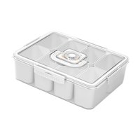 Magideal - Bandeja Para Servir Dividida Con Tapa, Contenedor De Almacenamiento De Alimentos, Plato Multiusos Para Servir Aperitivos, Para Cocina, Año Nuevo Chino Grande