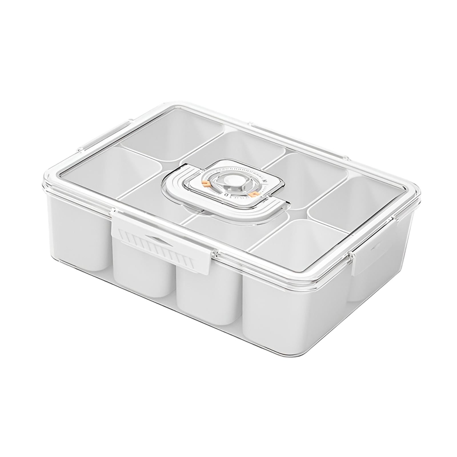 Magideal - Bandeja Para Servir Dividida Con Tapa, Contenedor De Almacenamiento De Alimentos, Plato Multiusos Para Servir Aperitivos, Para Cocina, Año Nuevo Chino Grande