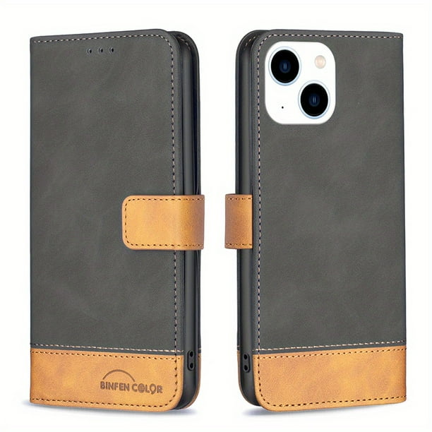 Premium Leather Phone Case With Magnetic Buckle & Card Slot Stand For iPhone 14 Pro Max, 14 Plus, 13 Pro Max, 11 Pro Max, 12 Pro Max, 7, 8, SE 2020, 2022
