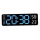 thumbnail image 1 of Reloj Despertador Digital De Diseño Moderno, Soporte De Pared Para Sala De Estar, Escritorio, Dormitorio, Luz Azul, 1 of 3