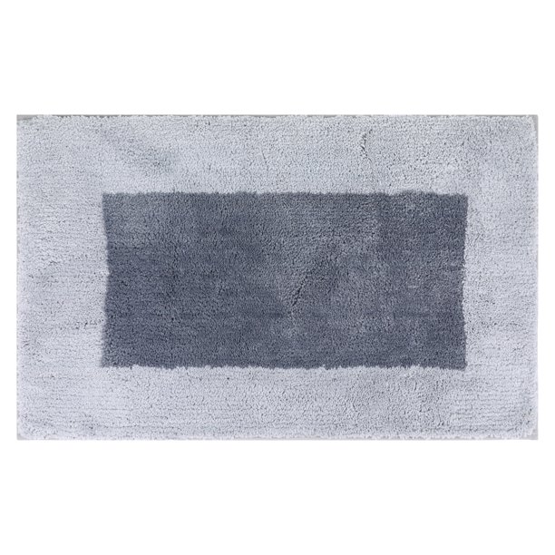 REGALWOVEN Alfombras de Baño Absorbentes de Secado Rápido Alfombra de Baño Peluda y Esponjosa Antideslizante Resistentes para Ducha Esenciales para el Hogar Gris 16" x 24"