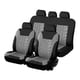 thumbnail image 1 of Funda Cubre Asiento Diseño en Gris 11 piezas / 5 Cabeceras Negro, 1 of 2