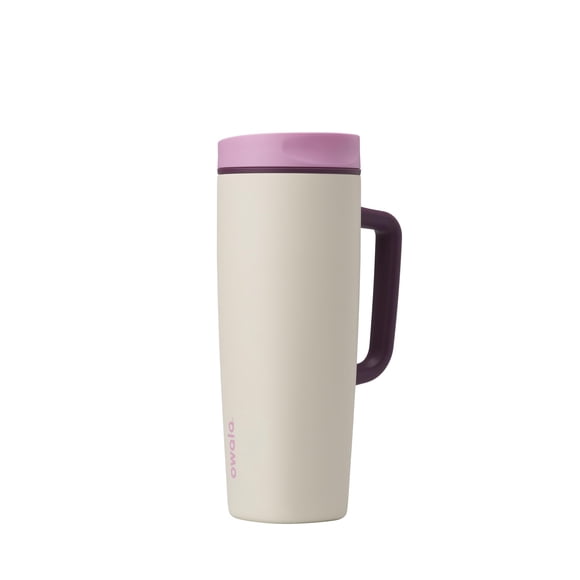 Vaso de Viaje Owala SmoothSip 710 ml a Prueba de Fugas Rosa/Tan