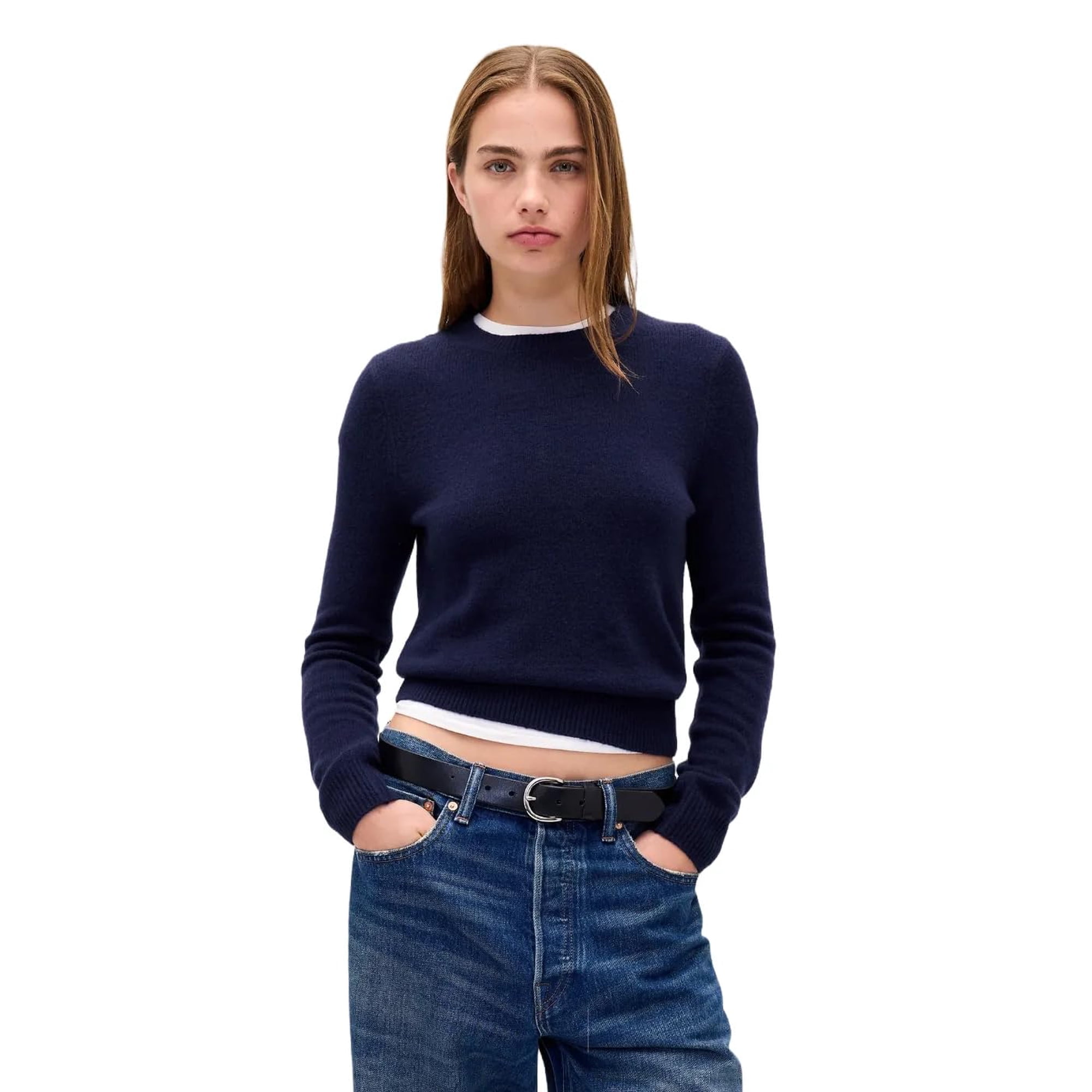 Suéter Gap Cashsoft De Cuello Redondo Azul Marino Talle Xxl