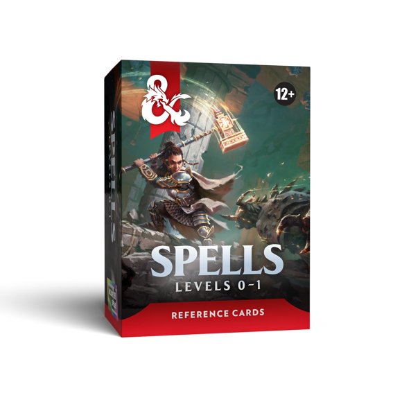 Tarjetas de referencia de Dungeons & Dragons – Hechizos (niveles 0‑1)