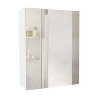 Fm Furniture - Botiquin De Baño 1 Puerta 50X40X12 Cm Blanco