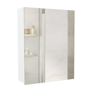 Fm Furniture - Botiquin De Baño 1 Puerta 50X40X12 Cm Blanco