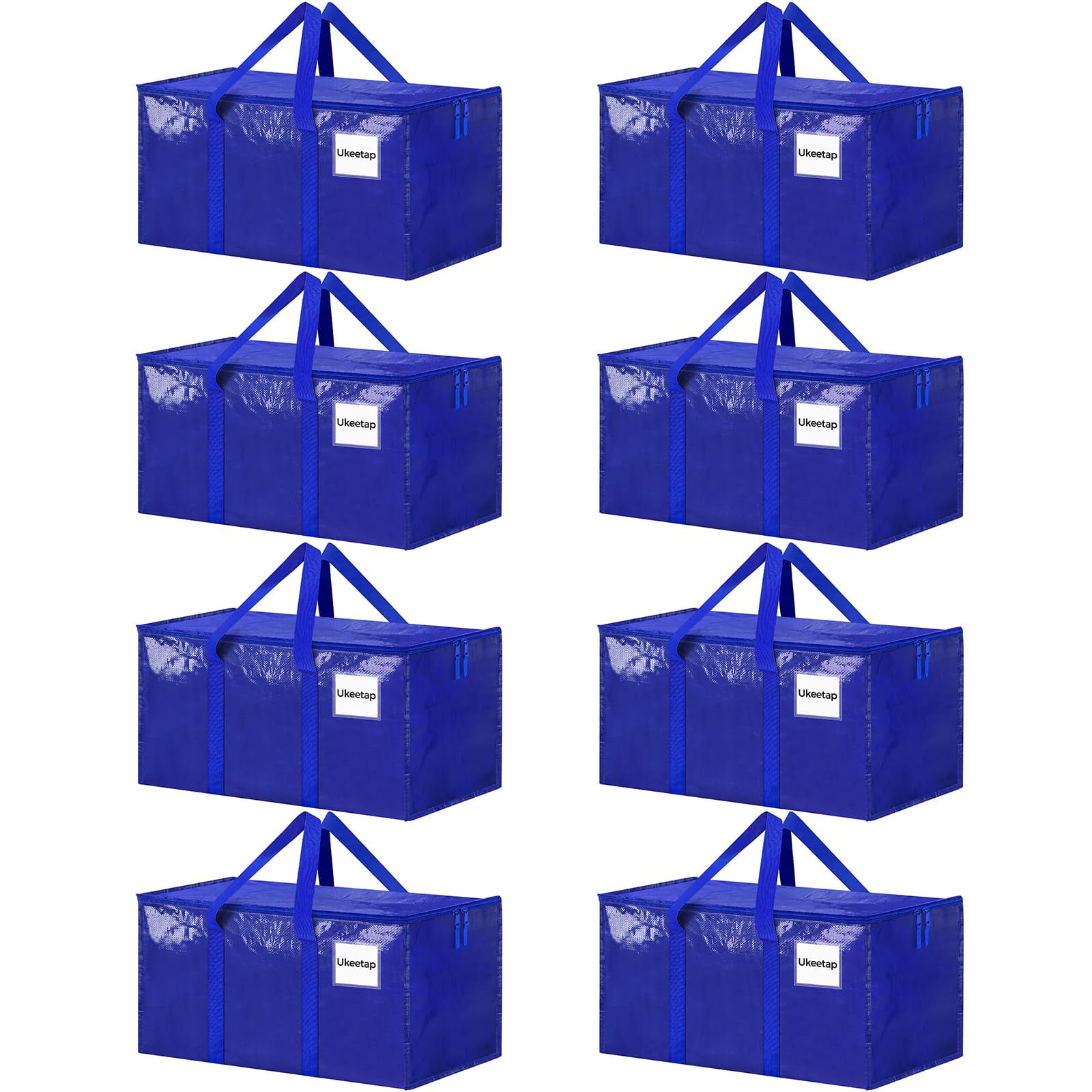 Bolsa De Almacenamiento Ukeetap, Paquete De 8, 68 X 38 X 34 Cm, Azul, Resistente