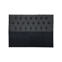 Importclick - Respaldo King Piso Capitone Premiun 180X140 Cm Gris Oscuro Lino