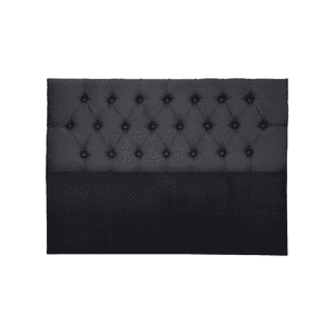Importclick - Respaldo King Piso Capitone Premiun 180X140 Cm Gris Oscuro Lino