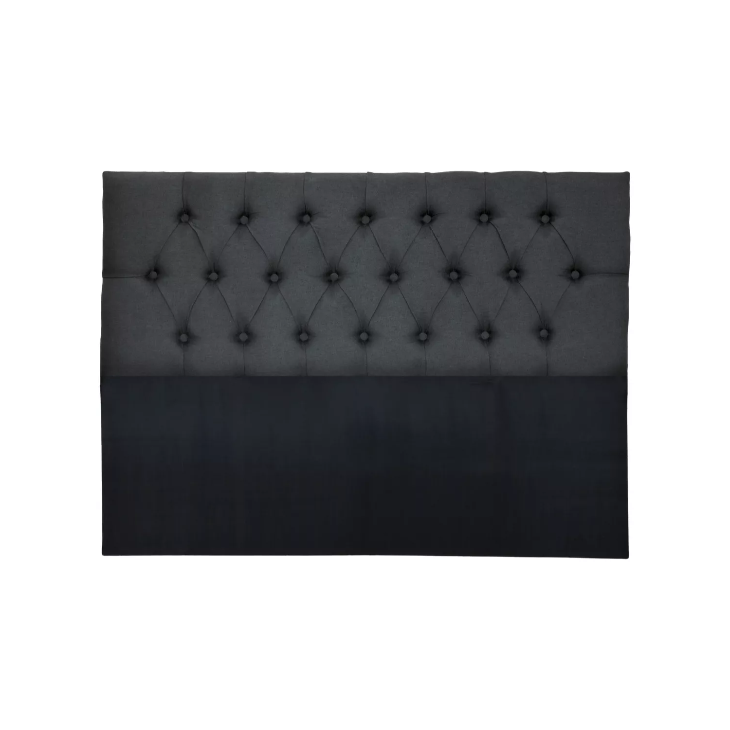 Importclick - Respaldo King Piso Capitone Premiun 180X140 Cm Gris Oscuro Lino