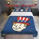thumbnail image 1 of A 3pcs bedding Featuring Cartoon Characters with Gentleman Hats Including a Duvet Cover And Two Pillowcases. Available in Various Colors, 1 of 5