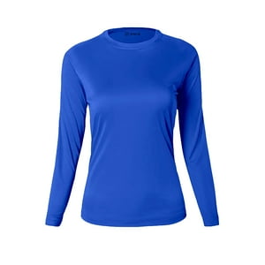 Snix - Polera Femenina Dry Fit Manga Larga-Azul Rey Talla M