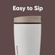 thumbnail image 2 of Vaso Aislante Owala SmoothSip Slider 360 ml Marrón y Blanco, 2 of 3