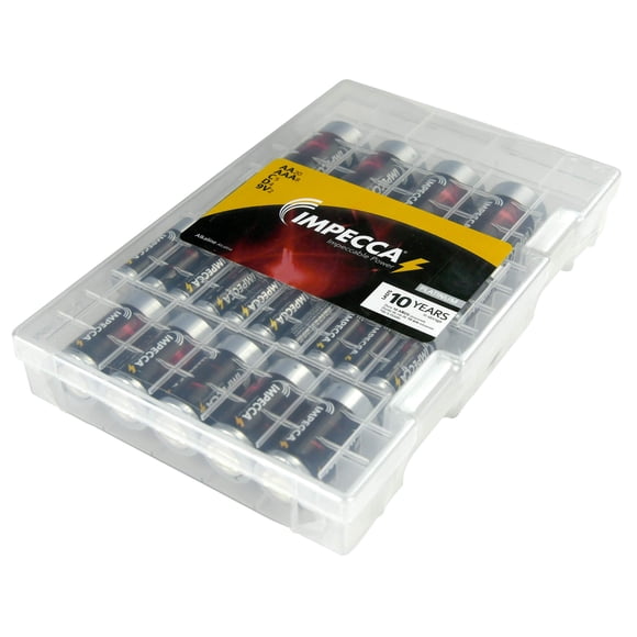 Batería Impecca Super Alkaline AA-20 AAA-8 C-5 D-5 9V-2, paquete de 39