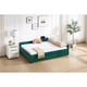 thumbnail image 1 of Upholstered Daybed with Trundle,sturdy wooden bed frame, modern diamond grid design,for Bedroom, Guest Room (Emerald), 1 of 3