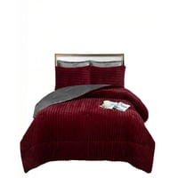 Genérico - Cobertor De Lineares Con Chiporro 2 Plaza Color Burdeo