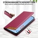 thumbnail image 3 of Funda Tipo Cartera de Cuero Sintético para Samsung Galaxy A32 5G Bloqueo RFID, con Ranuras para Tarjetas y Bolsillo para Efectivo, Cierre Magnético Fuerte Rojo, 3 of 6