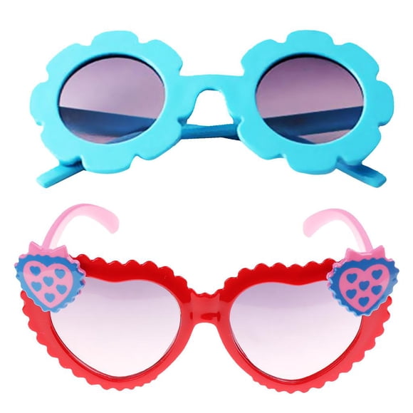 2pcs Baby Girls Soft Plastic UV400 Protección Gafas De Sol