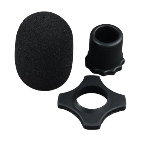 Bothyi - Protección De Micrófono De Mano Parabrisas Soporte De Manga De Varilla Inferior Cubierta De Micrófono Negro