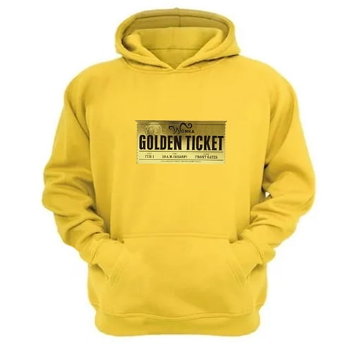 Polerón Canguro Golden Ticket Amarillo Talla S Unisex